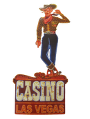Metalen reclamebord Casino Las Vegas 80x37 cm