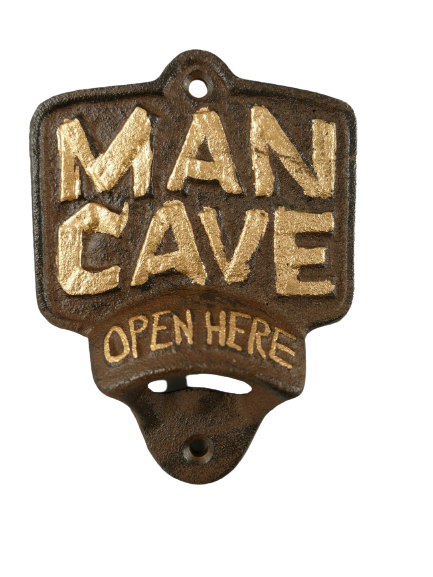 Wand bieropener Man Cave 12x9 cm