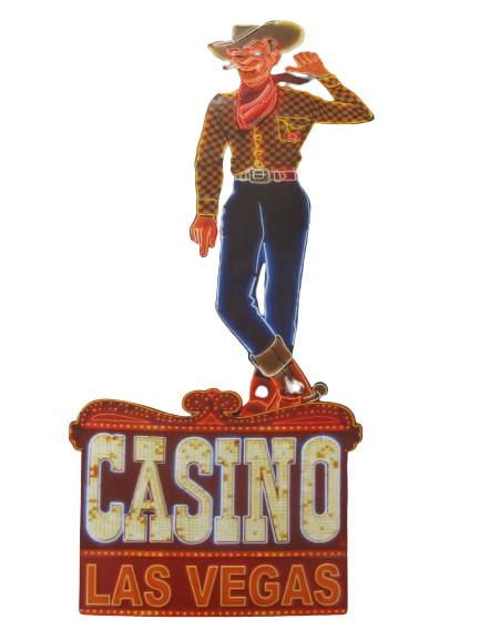 Metalen reclamebord Casino Las Vegas 80x37 cm