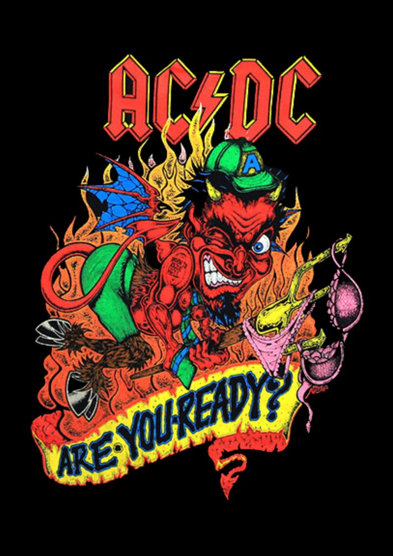 Metalen reclamebord AC/DC Are You Ready 20x30 cm