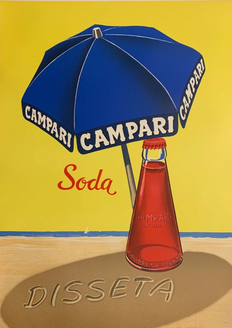 Metalen mancave reclamebord Campari 20x30 cm