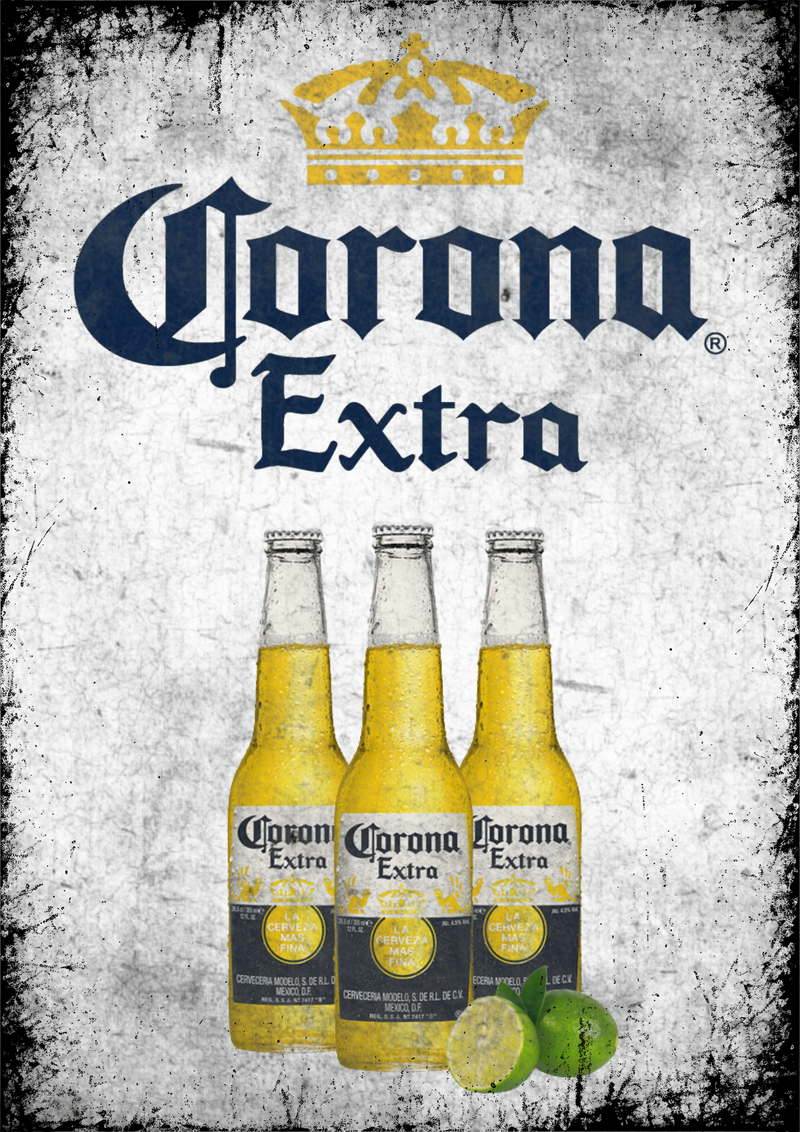 Metalen mancave reclamebord Corona Extra Bottles 20x30 cm