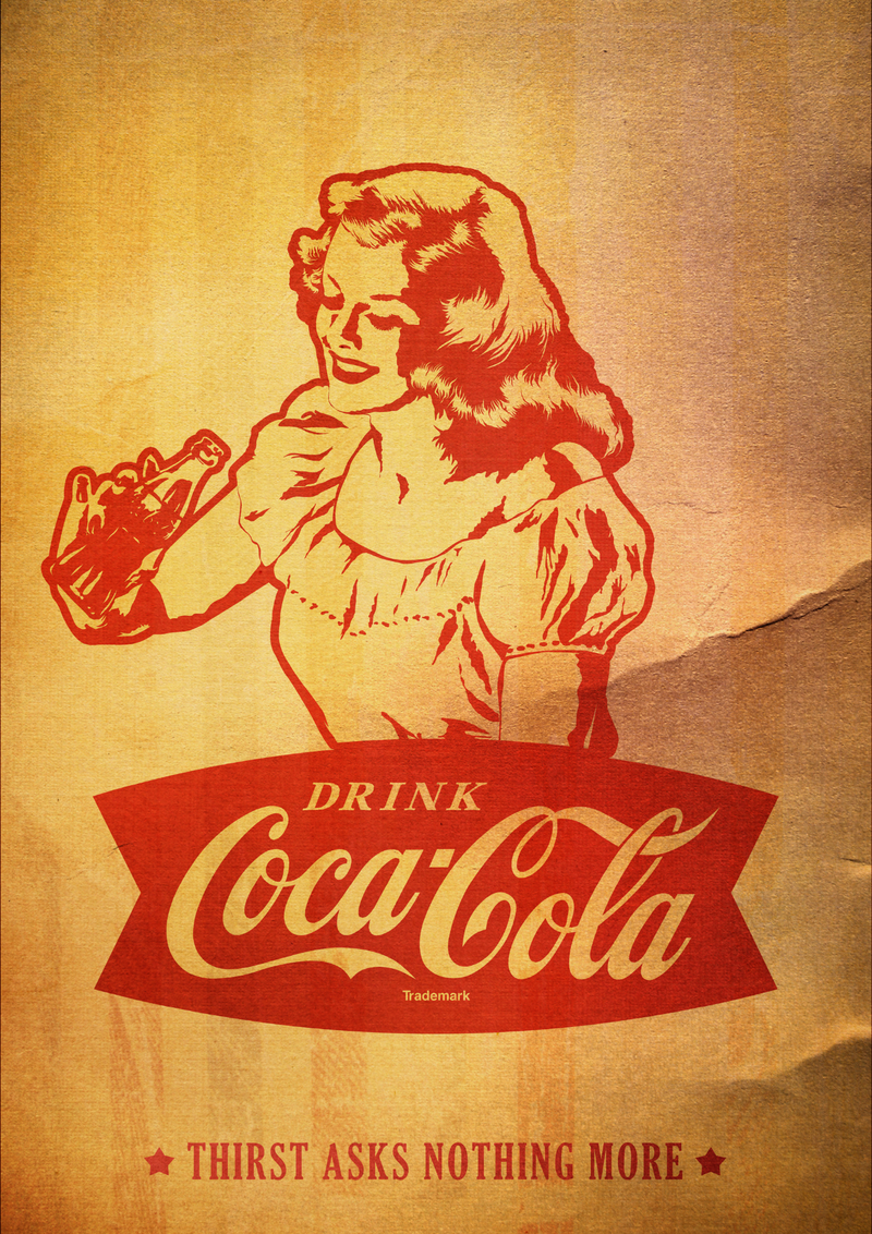 Metalen reclamebord Drink Coca Cola 20x30 cm