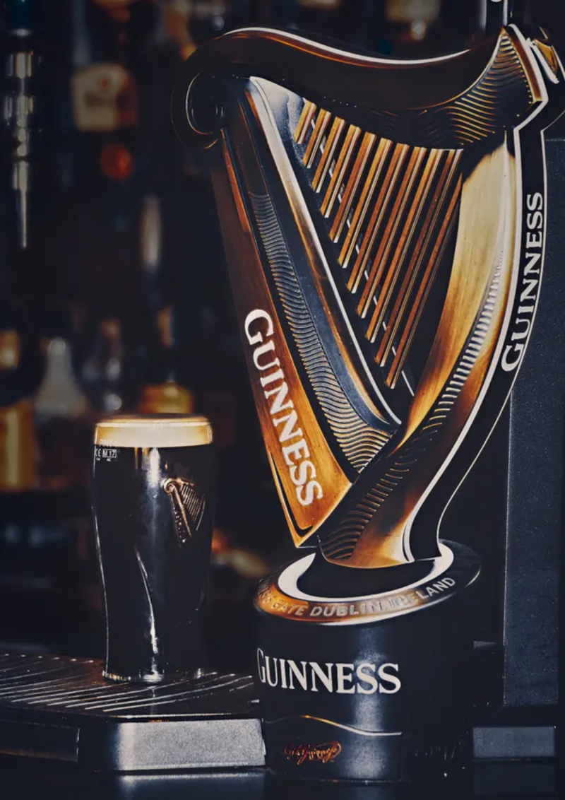 Metalen mancave reclamebord Guinness Harp 20x30 cm