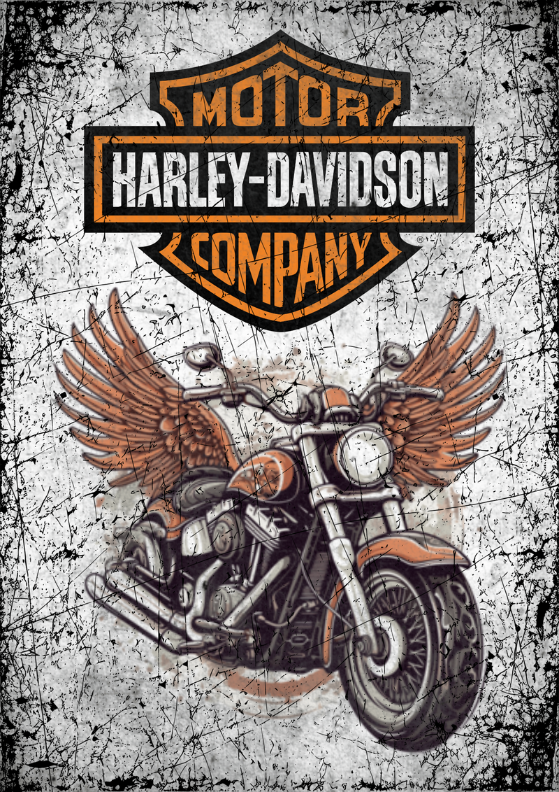 Metalen mancave reclamebord Harley Davidson 20x30 cm