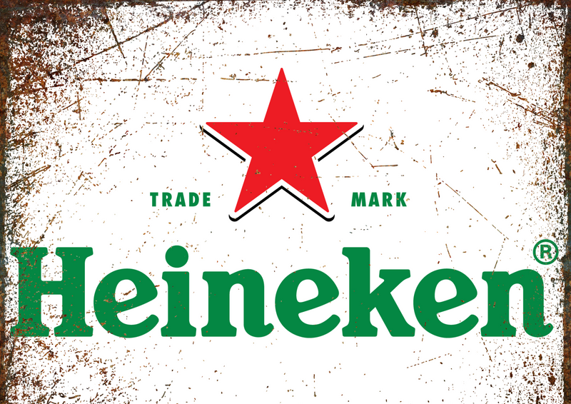 Metalen reclamebord Heineken Worn 20x30 cm