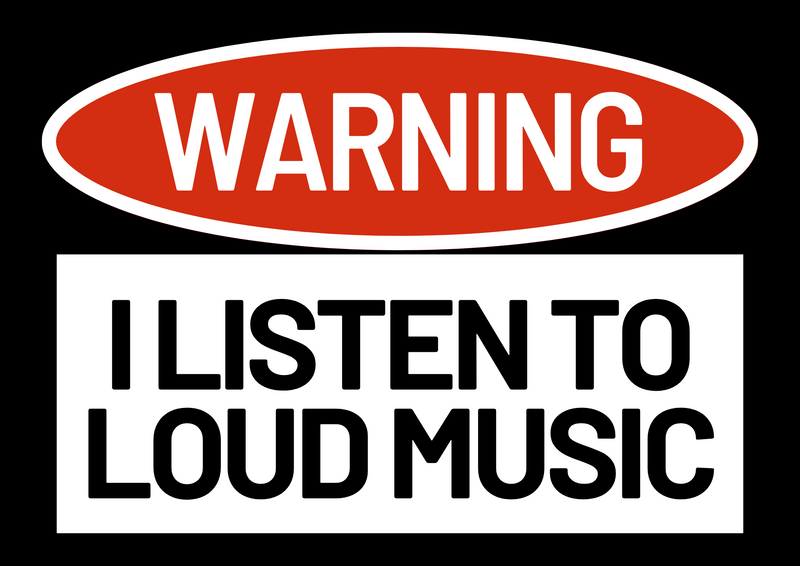 Metalen reclamebord Loud Music 20x30 cm