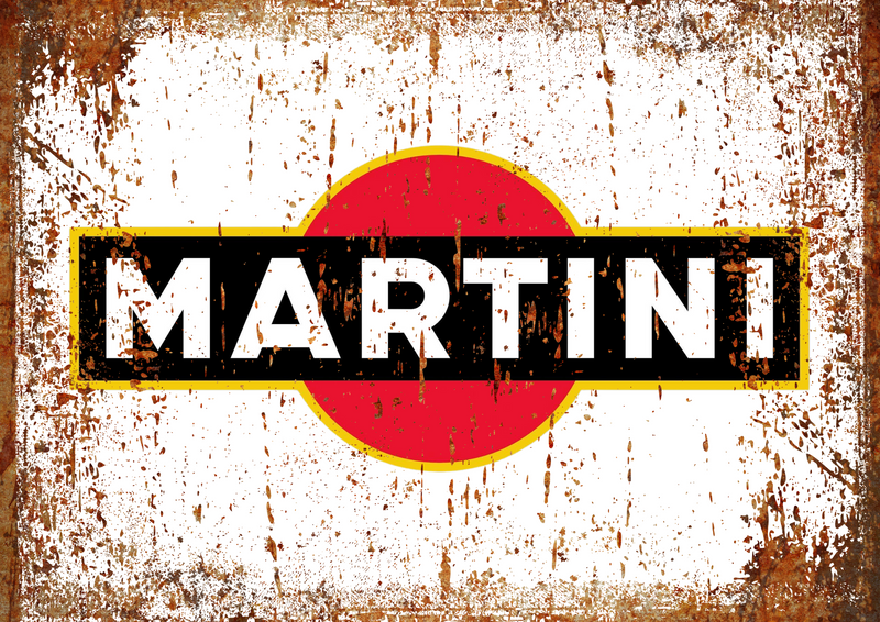Metalen mancave reclamebord Martini 20x30 cm