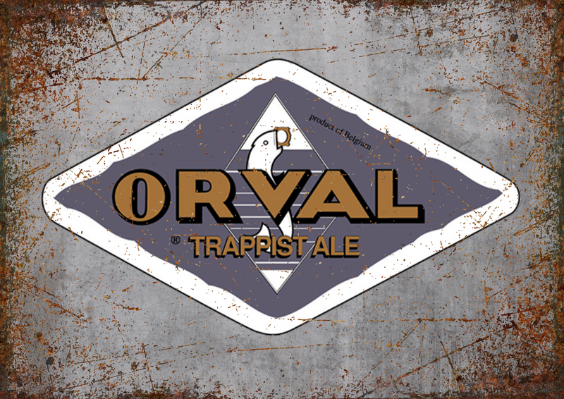 Metalen reclamebord Orval 20x30 cm
