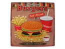 Metalen reclamebord Burgers 38x38 cm