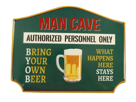 Metalen reclamebord Man Cave 33x25 cm
