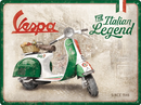 Metalen mancave reclamebord Vespa met reliëf 30x40 cm