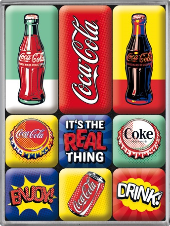 Magneet set Coca Cola Pop Art 9 stuks