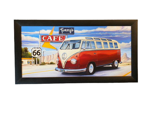 Schilderij Volkswagen Bus 40x77 cm