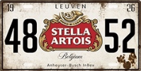 Metalen mancave reclamebord Stella Artois 15x30 cm - allesvooruwmancave.nl