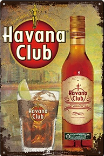 Metalen mancave reclamebord Havana Club rum 20x30 cm