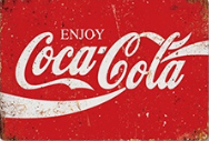 Metalen mancave reclamebord Enjoy Coca Cola 20x30 cm