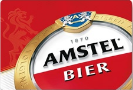 Metalen mancave reclamebord Amstel logo 20x30 cm
