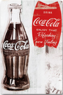 Metalen mancave reclamebord Coca Cola new feeling 20x30 cm