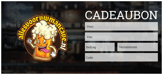 Allesvooruwmancave.nl Cadeaubon - €15