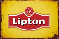 Metalen mancave reclamebord Lipton 20x30 cm