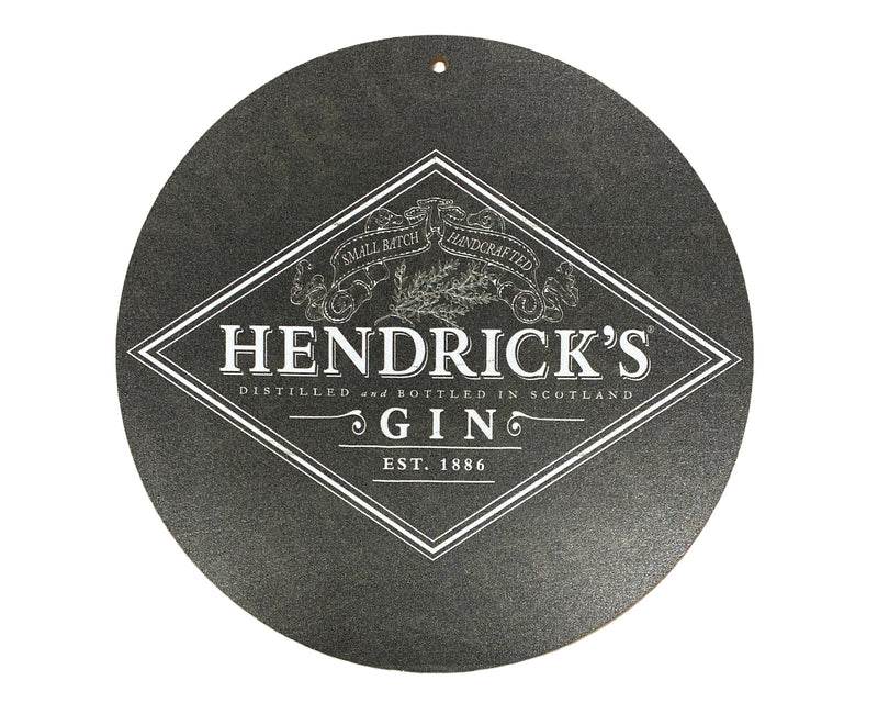 Houten reclamebord Hendricks Gin 20x20 cm