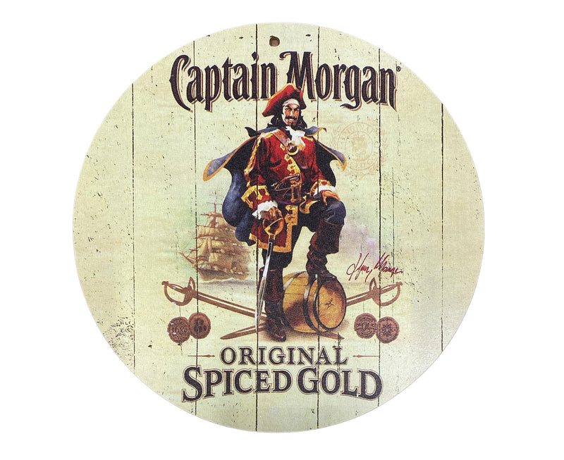 Houten reclamebord Captain Morgan Original 20x20 cm
