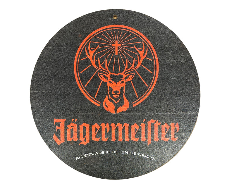 Houten reclamebord Jägermeister Black 20x20 cm