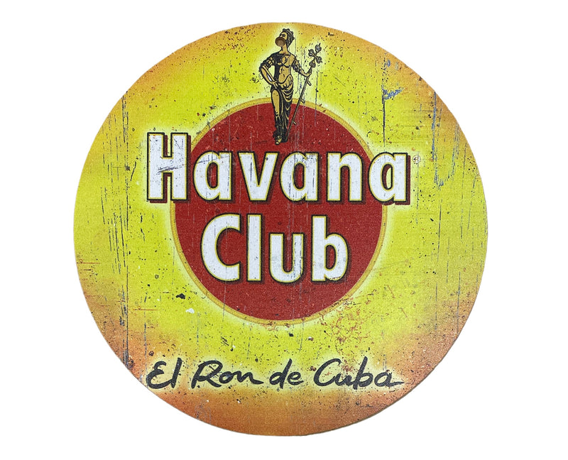 Houten reclamebord Havana Club Rum 20x20 cm