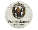 Houten reclamebord Franziskaner 20x20 cm